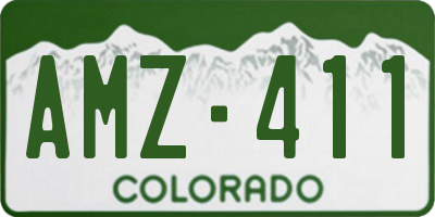 CO license plate AMZ411