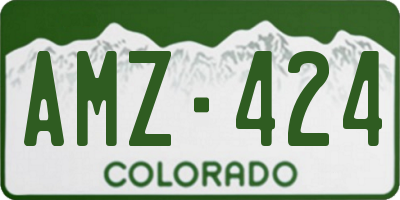 CO license plate AMZ424