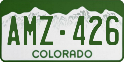 CO license plate AMZ426