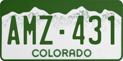 CO license plate AMZ431