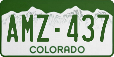 CO license plate AMZ437