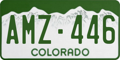 CO license plate AMZ446