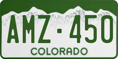 CO license plate AMZ450