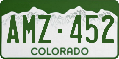 CO license plate AMZ452