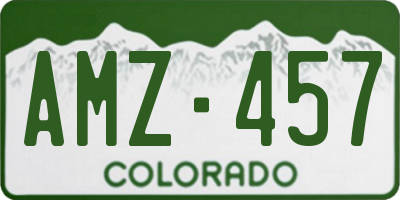 CO license plate AMZ457