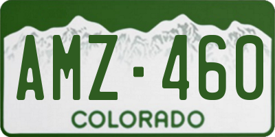CO license plate AMZ460