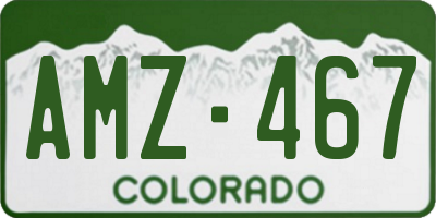 CO license plate AMZ467