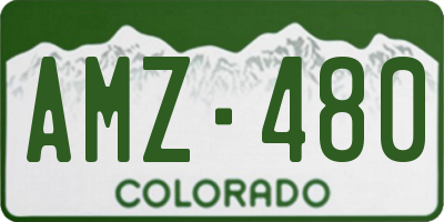 CO license plate AMZ480