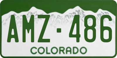 CO license plate AMZ486