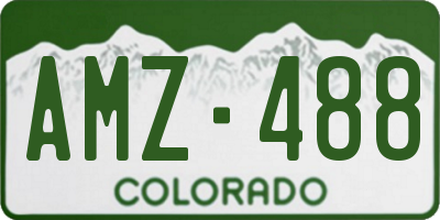 CO license plate AMZ488