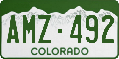 CO license plate AMZ492