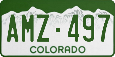 CO license plate AMZ497