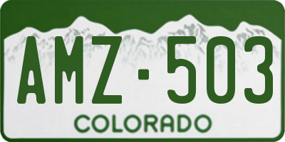 CO license plate AMZ503