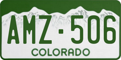 CO license plate AMZ506