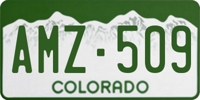 CO license plate AMZ509