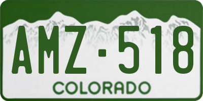 CO license plate AMZ518