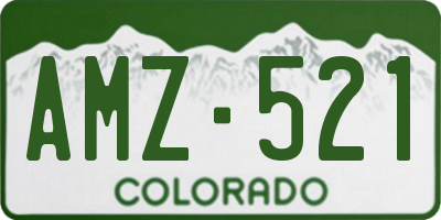 CO license plate AMZ521