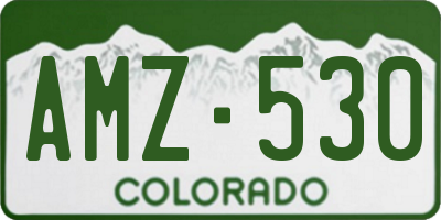 CO license plate AMZ530