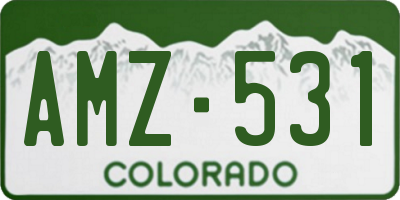CO license plate AMZ531
