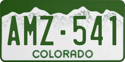 CO license plate AMZ541