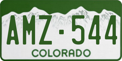 CO license plate AMZ544