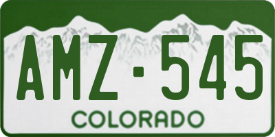 CO license plate AMZ545