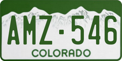 CO license plate AMZ546