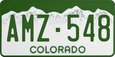 CO license plate AMZ548