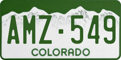 CO license plate AMZ549