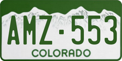 CO license plate AMZ553