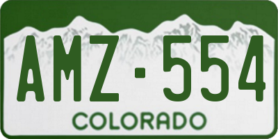 CO license plate AMZ554