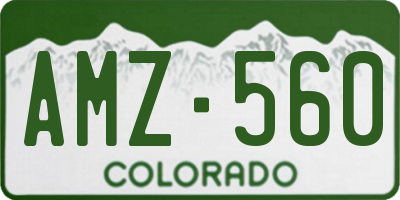 CO license plate AMZ560