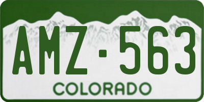 CO license plate AMZ563