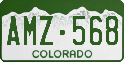 CO license plate AMZ568