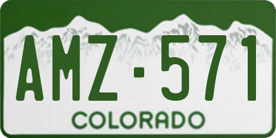 CO license plate AMZ571