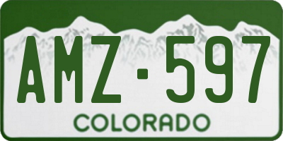 CO license plate AMZ597