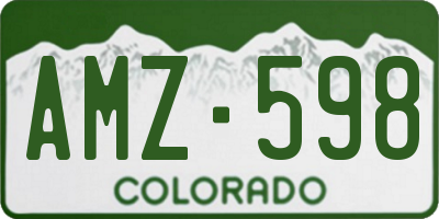 CO license plate AMZ598