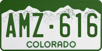 CO license plate AMZ616