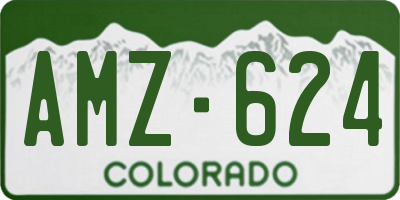 CO license plate AMZ624