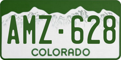 CO license plate AMZ628
