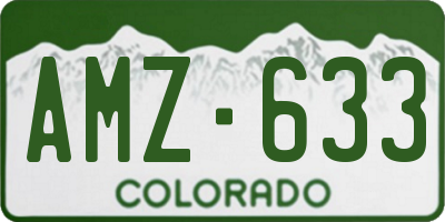 CO license plate AMZ633