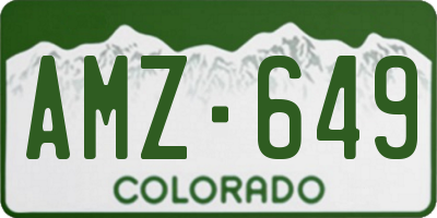 CO license plate AMZ649