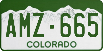 CO license plate AMZ665