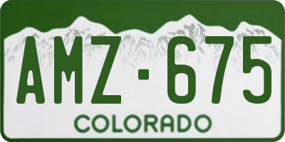 CO license plate AMZ675