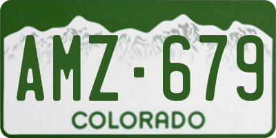CO license plate AMZ679