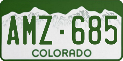 CO license plate AMZ685