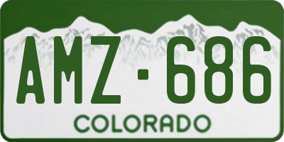CO license plate AMZ686