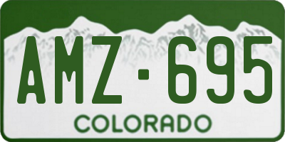 CO license plate AMZ695
