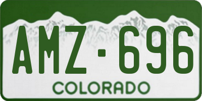 CO license plate AMZ696
