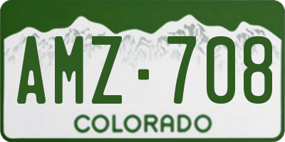 CO license plate AMZ708